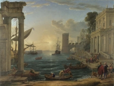londongallery/claude - seaport with the embarkation of the queen of sheba
